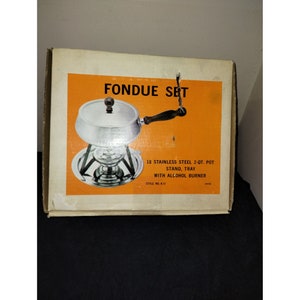 Vintage Stainless-Steel Fondue Set NEVER USED!!