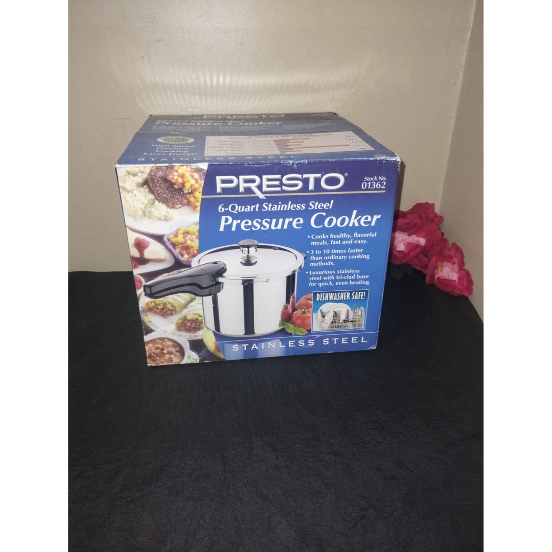 Presto 01362 6quart Stainless Steel Pressure Cooker Etsy