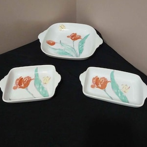 Vintage Fairwinds Porcelain Plus 3 Piece China Serving Dishes