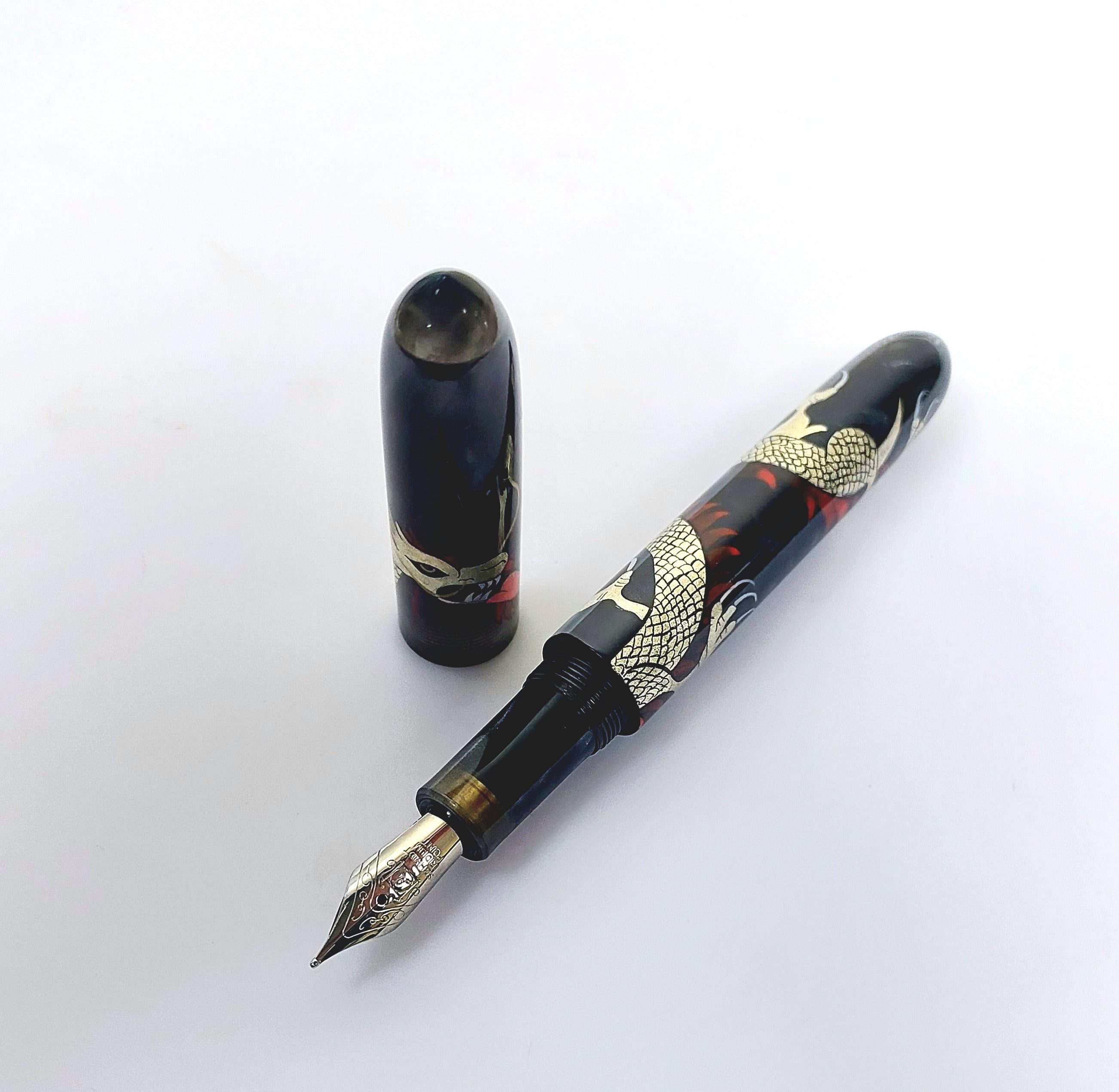1 SET Originality Noctilucent Glass Fountain Pen Fluorescence Watercolor  Manual Dip Pen Practise Calligraphy Pen
