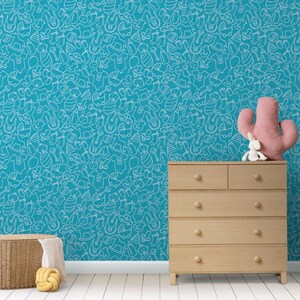 Minimalist Blue Kids Wallpapers - SELF ADHESIVE