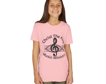Music Ministry Kids Tee, Youth Pink Sleeve Tee