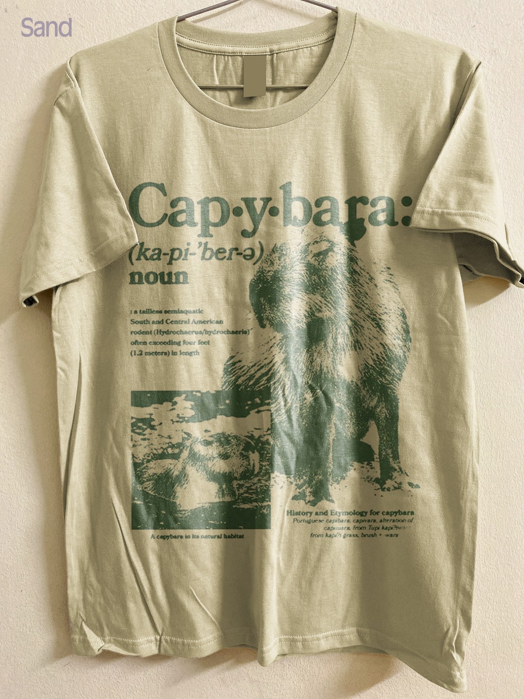 Capybara History and Etymology for Capybara Vintage Shirt for Women Men