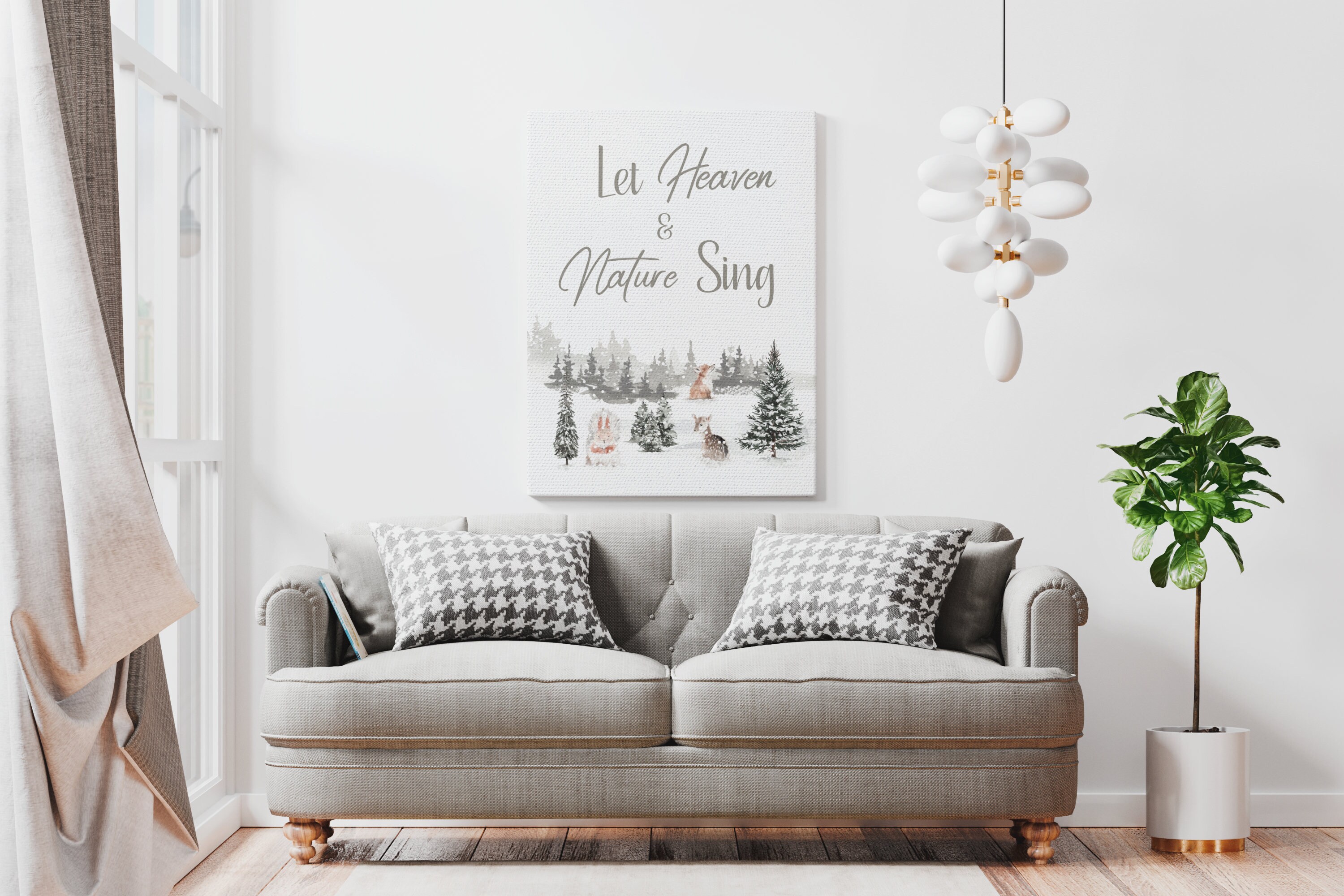 Let Heaven and Nature Sing Printable Wall Art Digital Art Christmas ...