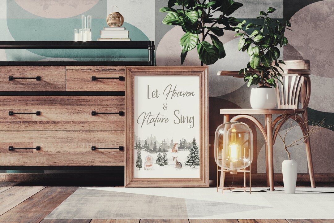 Let Heaven and Nature Sing Printable Wall Art | Digital Art | Christmas ...