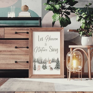 Let Heaven and Nature Sing Printable Wall Art | Digital Art | Christmas ...