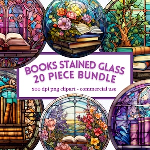 Clipart de círculo de vitral de livro, pacote PNG transparente para impressão, álbum de recortes de diário de lixo, arte de livro de recortes, download digital, uso comercial