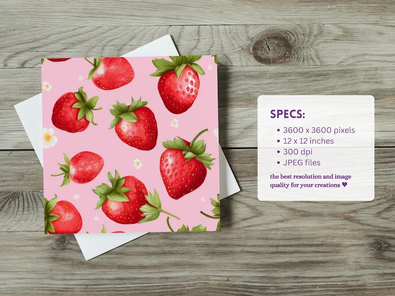 Puede incluir: Un patr&oacute;n sin costuras con un fondo rosa, fresas rojas y flores blancas. Las fresas est&aacute;n dibujadas en un estilo realista con hojas verdes y semillas blancas.