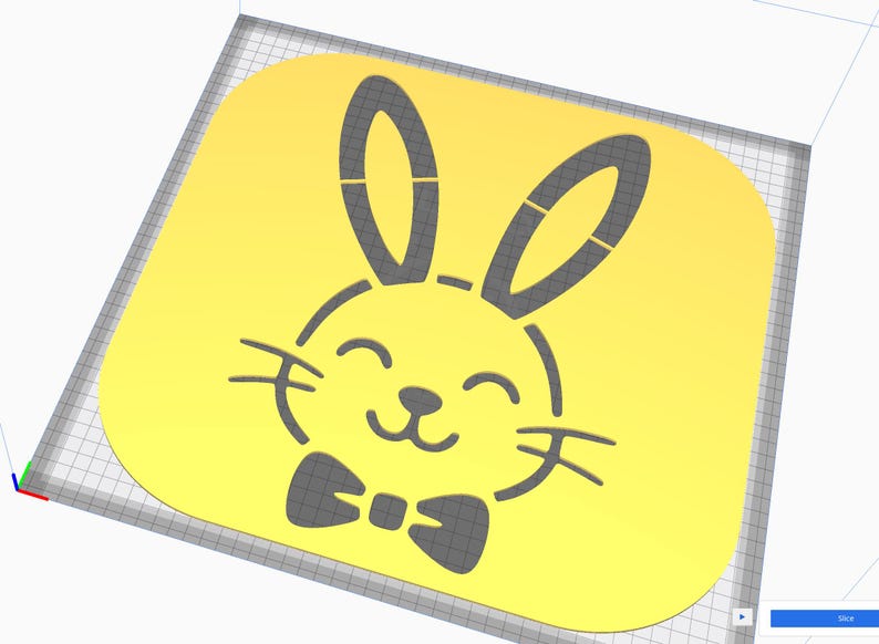 Easter Bunny Face Stencil, Reusable DIY Craft Stencil, Digital Download