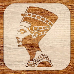 Queen Nefertiti Stencil, Egyptian Art Stencil, Digital Download, STL, DXF, SVG Files