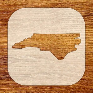 North Carolina State Silhouette Stencil, Reusable DIY Craft Stencil, Digital Download, SVG, DXF, Stl, Png, Pdf Files