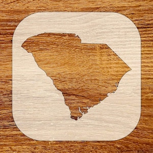 South Carolina State Stencil, Reusable DIY Craft Stencil, Digital Download, SVG, DXF, Stl, Png, Pdf Files