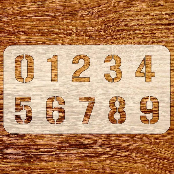 Numbers Font Stye Number Stencils Dxf - Etsy