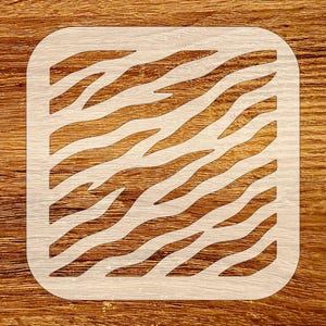 Jungle Stripe Camo Stencil, Reusable DIY Craft Stencil, Digital Download, SVG, DXF, Stl, Png, Pdf Files
