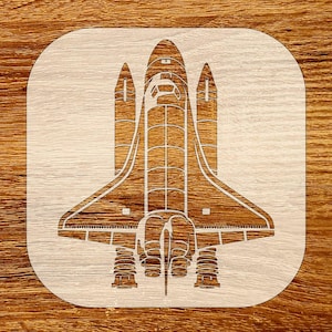 Space Shuttle Stencil, Digital Download, SVG, DXF, Stl, Png, Pdf Files