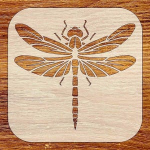 Dragonfly Stencil, Reusable DIY Craft Stencil, Digital Download, STL, DXF, Svg Files