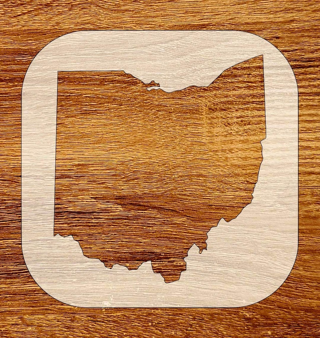 Ohio State Silhouette Stencil, Digital Download, SVG, DXF, Stl, Png ...