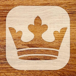Royal Crown Symbol Stencil, Reusable DIY Craft Stencil, Digital Download, SVG, DXF, Stl, Png, Pdf Files