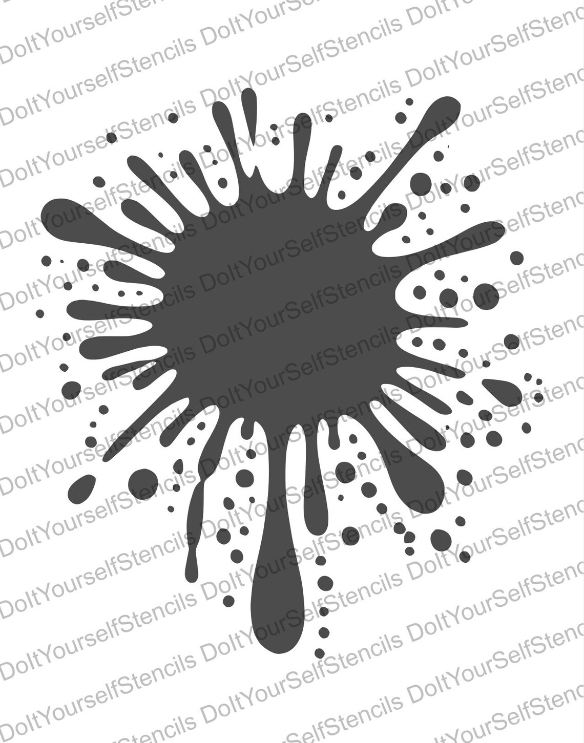 Paint Splatter Stencil, Graffiti Drip Art, Digital Download, SVG, DXF ...