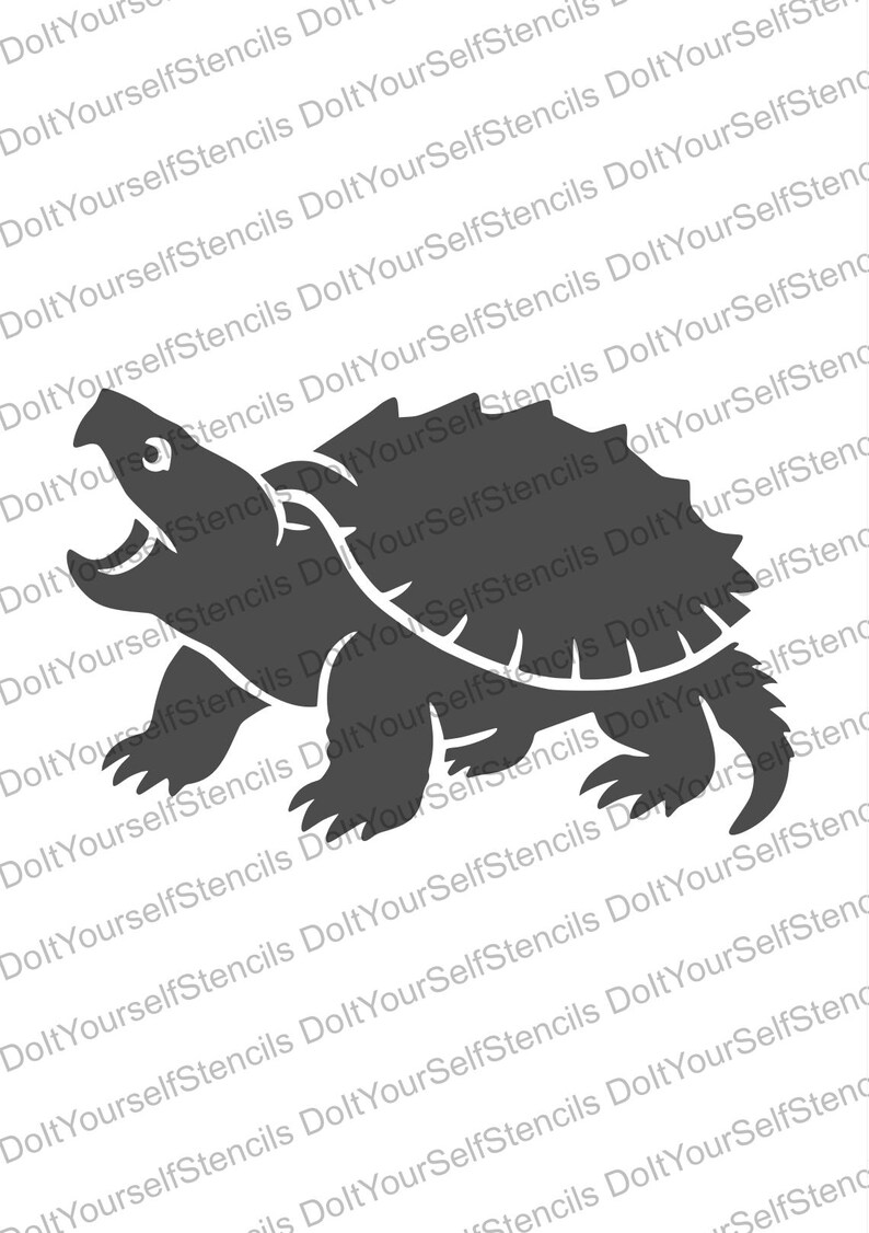 Snapper Turtle Dxf Snapping Turtle Stencil, Digital Download, SVG, DXF, Stl, Png, Pdf ...