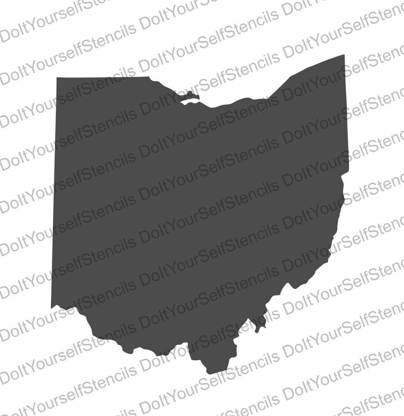 Ohio State Silhouette Stencil, Digital Download, SVG, DXF, Stl, Png ...