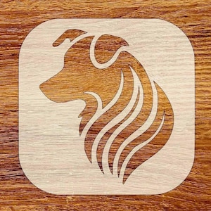 Dog Stencil, Reusable DIY Craft Stencil, Digital Download, STL, DXF, Svg Files