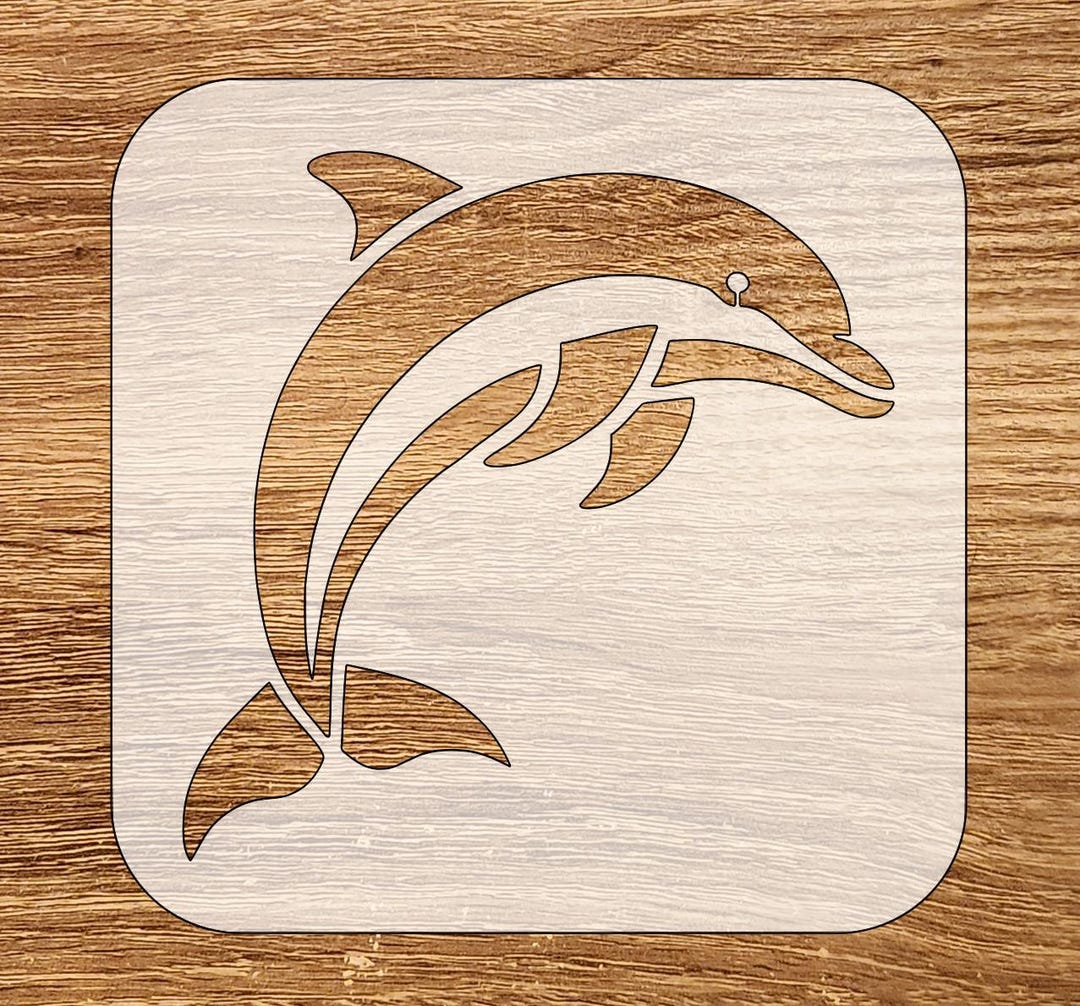Dolphin Stencil Ocean Animal Stencil Reusable DIY Craft Stencil 