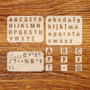 Letters, Numbers, and Symbols Stencil Mega Pack, Reusable DIY Craft Stencil, Digital Download, STL, DXF, Svg Files