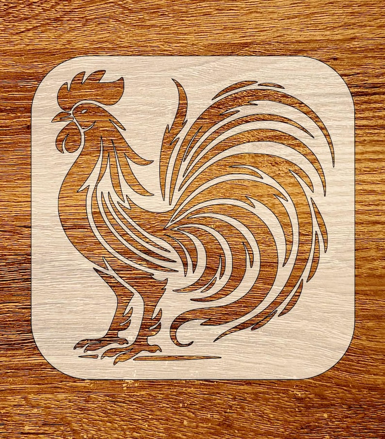 Roster Ranch Dxf File Rooster Stencil, Digital Download, SVG, DXF, Stl, Png, Pdf Files - Etsy