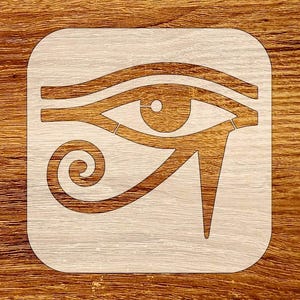 Eye of Ra Stencil, Reusable DIY Craft Stencil, Digital Download, STL, DXF, Svg Files