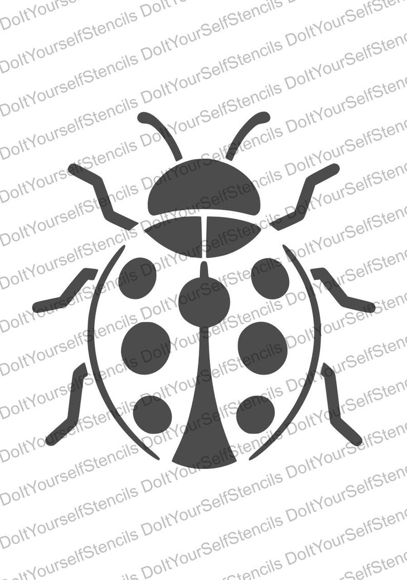 Ladybug Stencil, Digital Download, SVG, DXF, Stl, Png, Pdf Files - Etsy