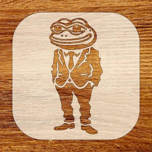 Plantilla de rana elegante, descarga digital, archivos SVG, DXF, STL, PNG y PDF