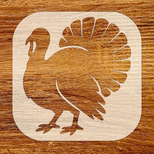 Turkey Silhouette Stencil, Reusable DIY Craft Stencil, Digital Download, SVG, DXF, Stl, Png, Pdf Files