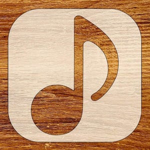 Music Note Stencil, Musical Symbol Stencil, DIY Craft Stencil, Digital Download, STL, DXF, Svg Files