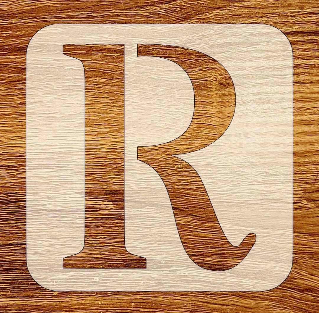 Classic Letter R Stencil, Digital Download, SVG, DXF, Stl, Png, Pdf ...
