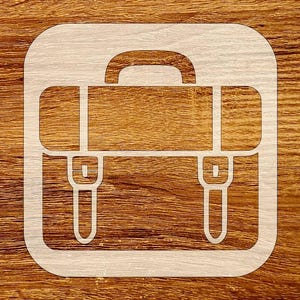 Briefcase Stencil, Business Bag Silhouette for Crafts and Office Decor, SVG, DXF, Stl, Png, Pdf Files