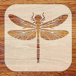 Dragonfly Silhouette Stencil, Reusable DIY Craft Stencil, Digital Download, STL, DXF, Svg Files