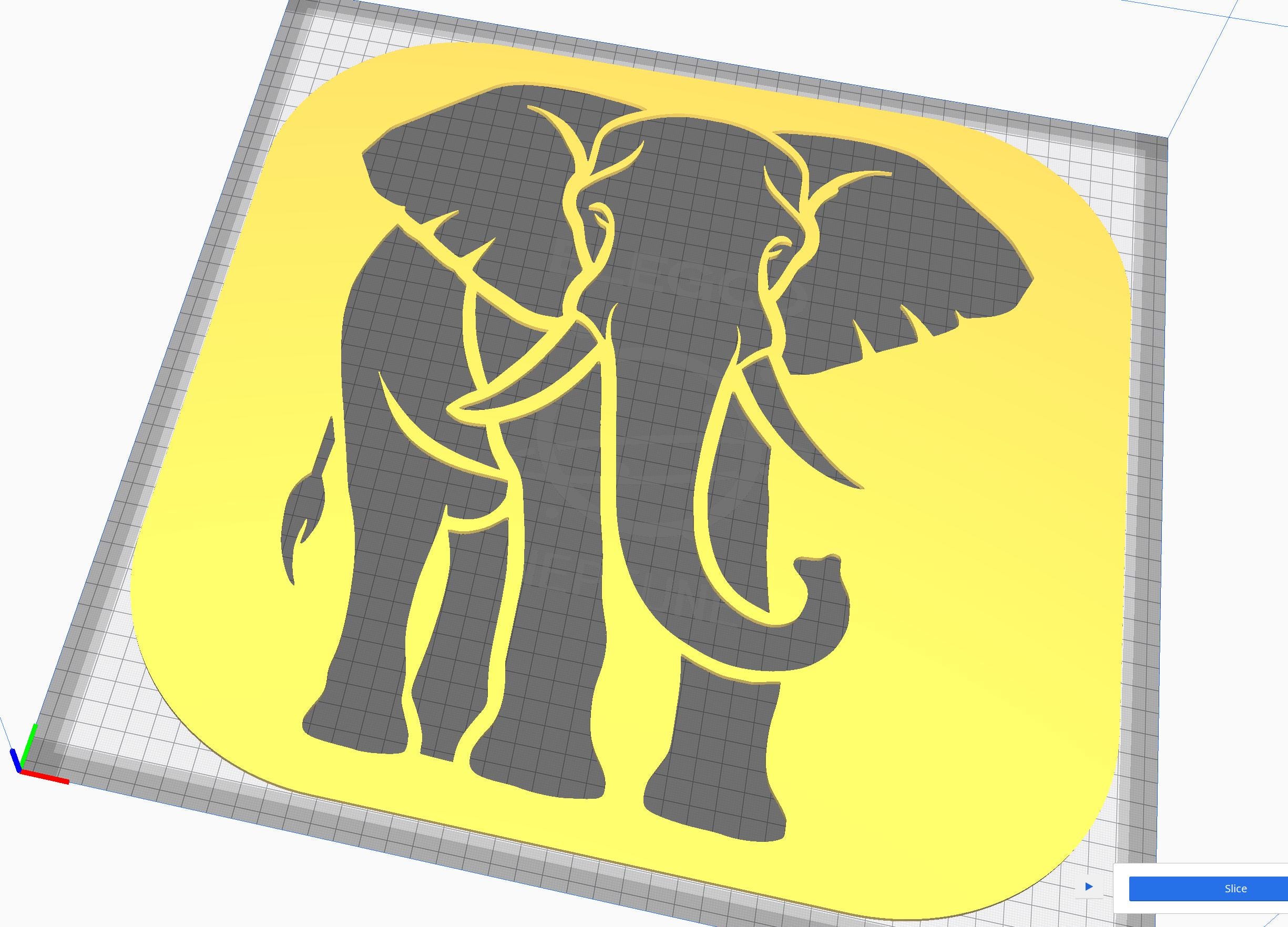 Elephant Stencil, Digital Download, SVG, DXF, Stl, Png, Pdf Files - Etsy