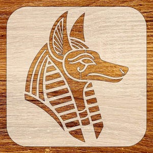 Anubis Head Stencil, Egyptian Mythology DIY Craft Stencil, Digital Download, STL, DXF, Svg Files