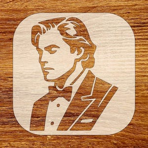 Classic Gentleman Stencil, Reusable DIY Craft Stencil, Digital Download, SVG, DXF, Stl, Png, Pdf Files