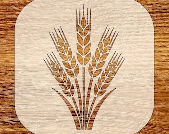 Wheat Sheaf Stencil, Digital Download, SVG, DXF, Stl, Png, Pdf Files