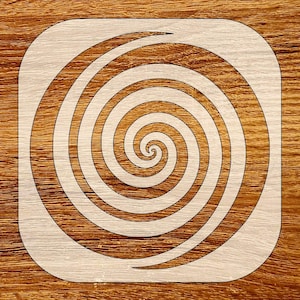 Hypnotische Spirale Schablone, Digitaler Download, SVG, DXF, Stl, Png, Pdf Datei