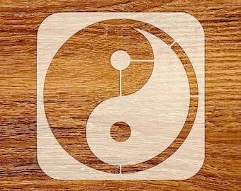 Yin Yang Stencil, Reusable DIY Craft Stencil, Digital Download, STL, DXF, Svg Files