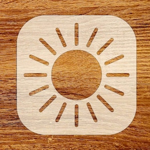 Plantilla de sol moderna, descarga digital (archivos SVG, DXF, STL, PNG y PDF)