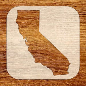 California State Silhouette stencil, herbruikbare DIY Craft stencil, digitale download, SVG, DXF, STL, png, pdf-bestanden