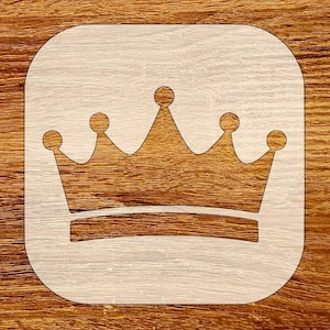 Crown Stencil, Royal Silhouette DIY Craft Stencil, Digital Download, STL, DXF, Svg Files