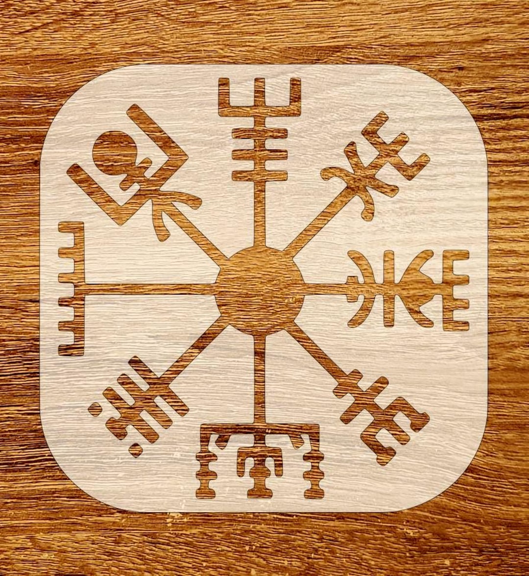 Vegvisir Norse Compass Stencil, Digital Download, SVG, DXF, Stl, Png ...