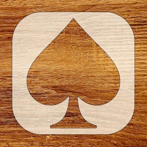 Estêncil de símbolo de espadas, estêncil de carta de baralho reutilizável, download digital, arquivos STL, DXF, SVG