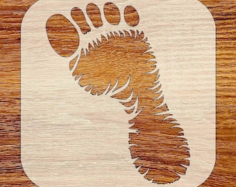 Pochoir empreinte Bigfoot, téléchargement numérique, SVG, DXF, Stl, Png, fichiers Pdf