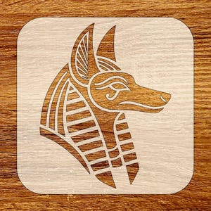 Plantilla de cabeza de Anubis, descarga digital (archivos SVG, DXF, STL, PNG y PDF)